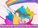 Anuncio del Primer Certamen Escolar de Dibujo y Pintura en Almansa para el Día Internacional del Orgullo LGTBI Dirigido a los Cursos de 5º y 6º de Primaria