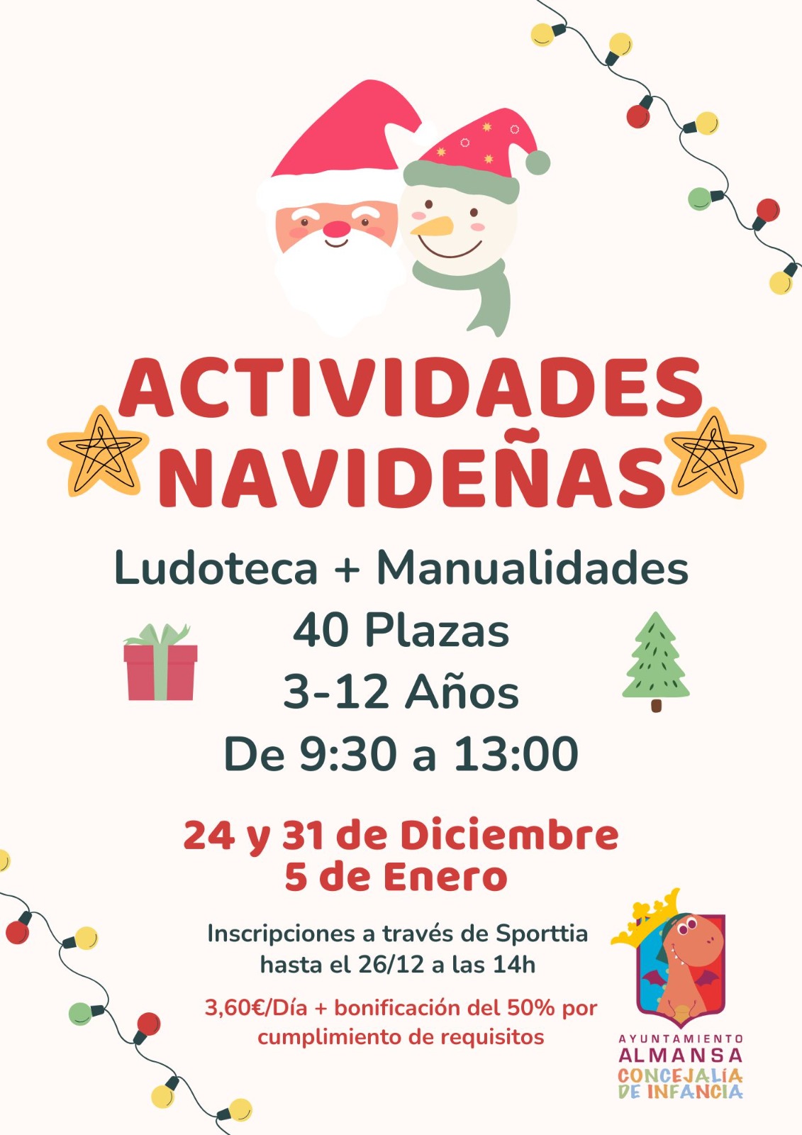 La Concejalía de Infancia programa actividades navideñas de ocio educativo para el público infantil