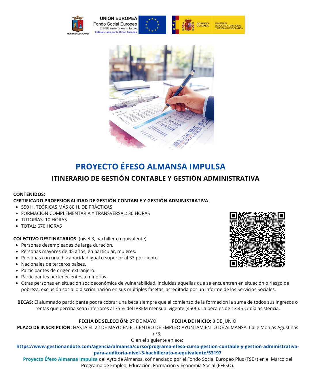 Presentación curso gestión contable proyecto Éfeso