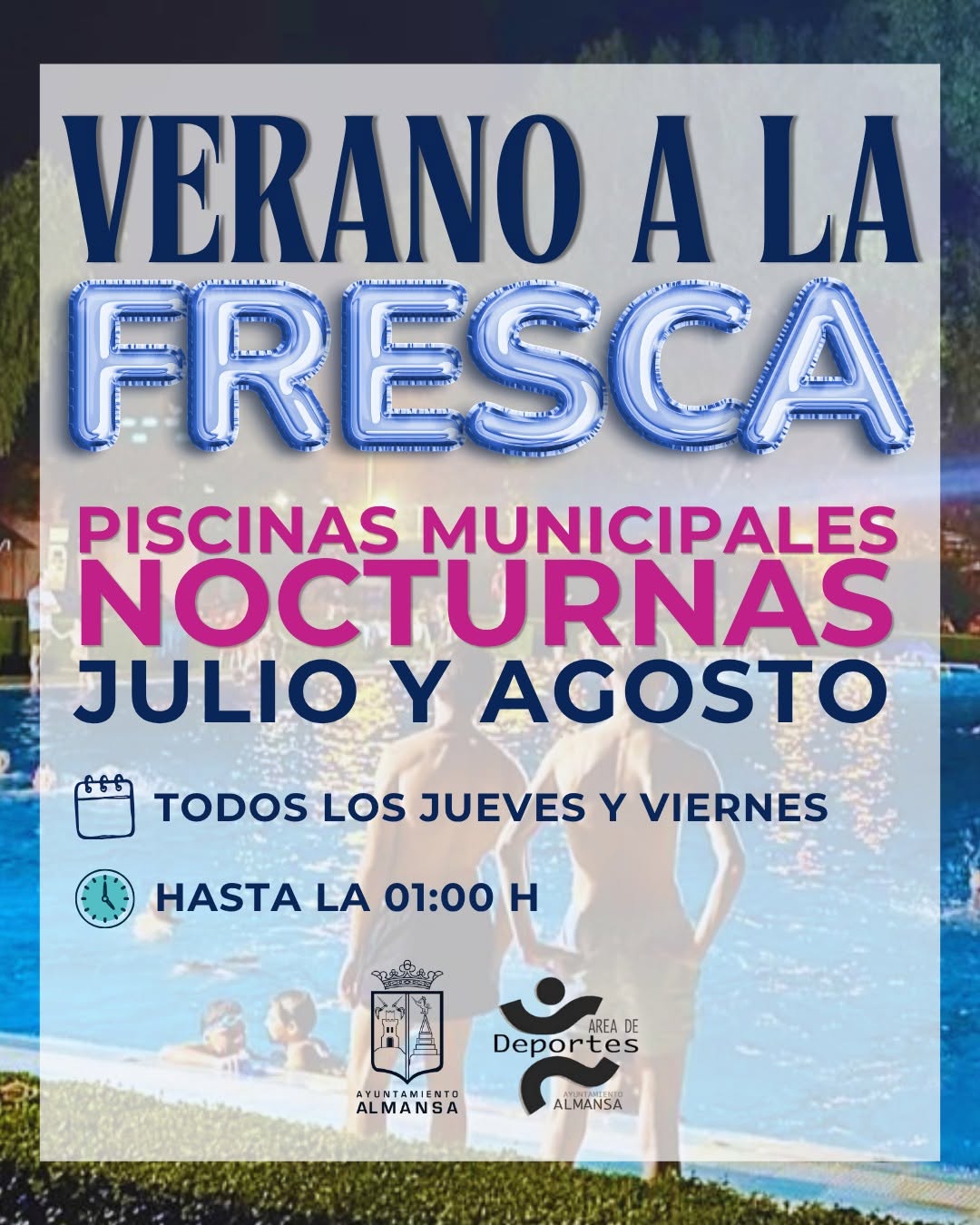 El Ayuntamiento amplía el baño nocturno en las piscinas municipales tras el éxito de la pasada edición