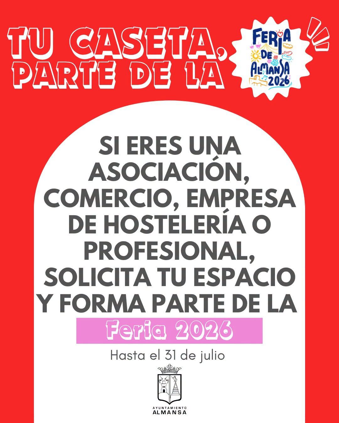 Abierto el plazo para solicitar caseta en la Feria de Almansa 2026