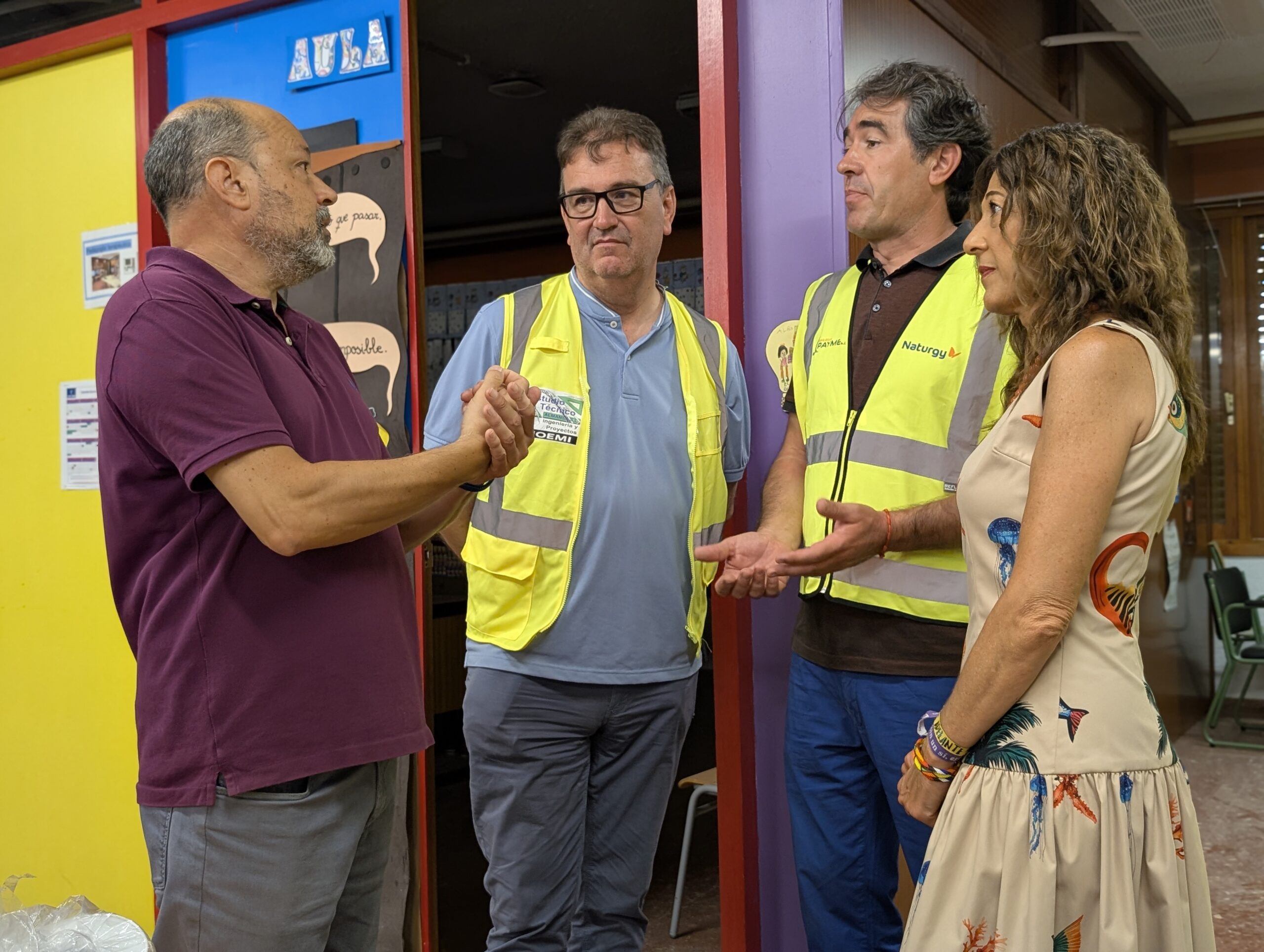 Visita a las obras de mejora energética del CEIP Príncipe de Asturias
