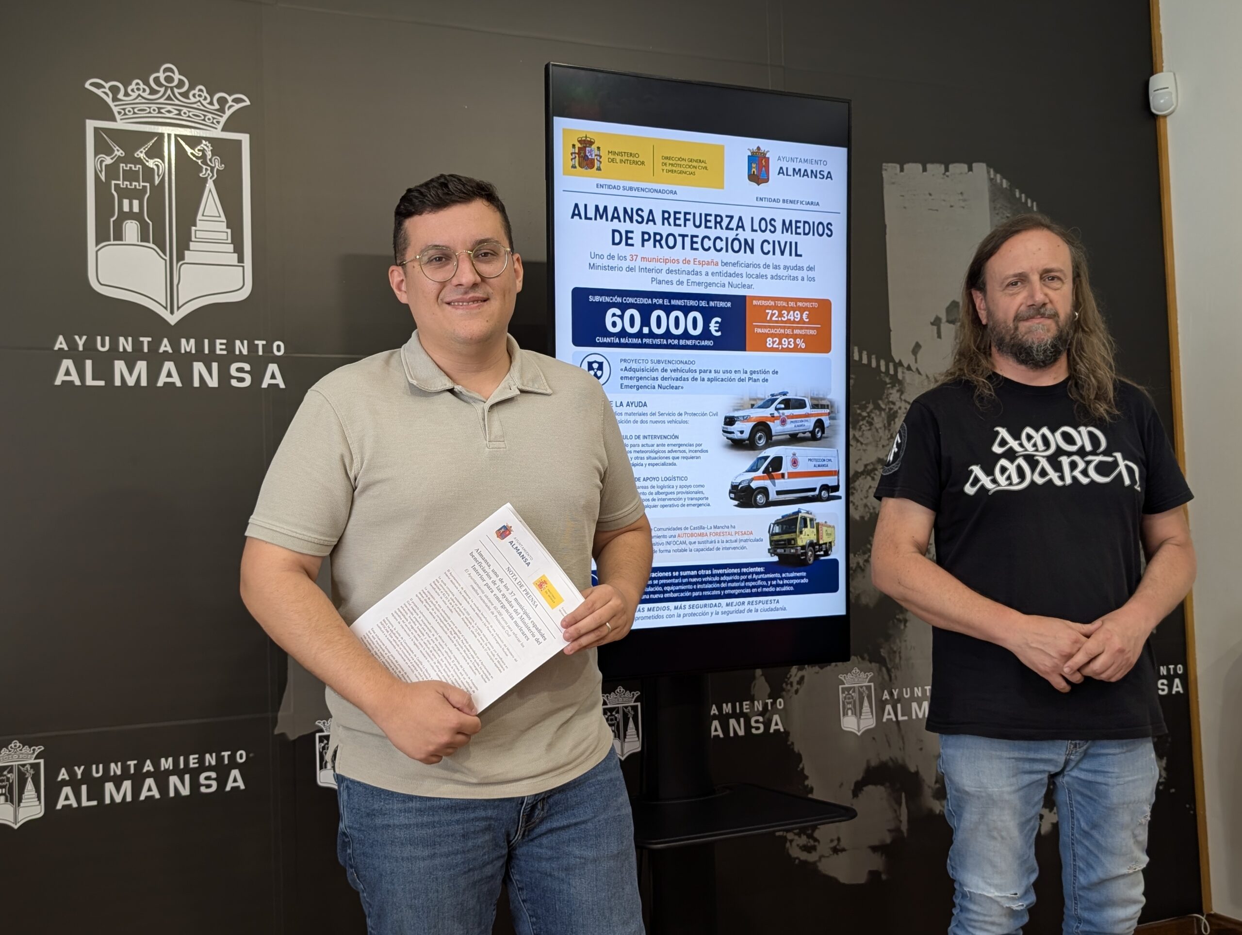 Almansa reforzará Protección Civil con nuevos medios gracias a una subvención del Ministerio del Interior